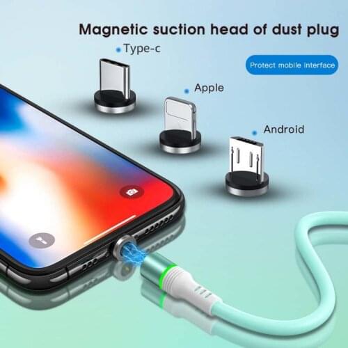 Magnetic Charger Cable 360 Degree Fast Charging USB Micro Type C Cable For IPhone Magnet Data Charge Wire Mobile Phone Cable New