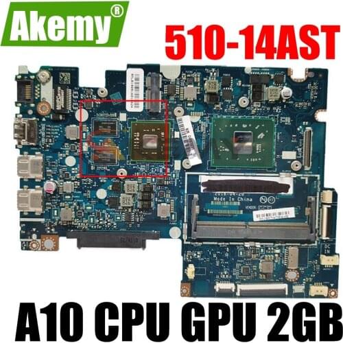 Akemy 5B20J76052 BAUS0 Y0 LA-D541P For Lenovo Yoga 510-14AST 500-14ACZ laptop motherboard A10 CPU GPU 2GB