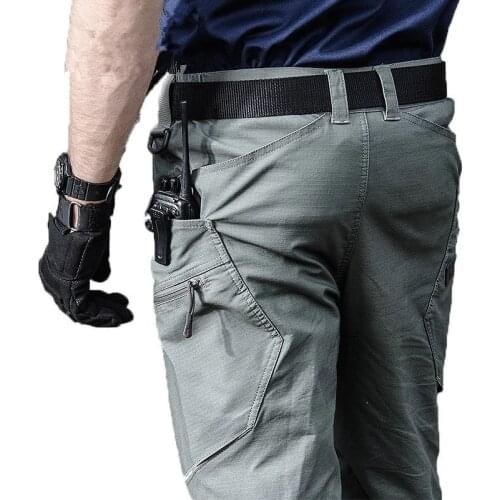 Men Waterproof Tactical Pants SWAT Autumn Casual Long Trousers Military Urban Combat Cotton Pants Rip-stop Cargo Pants S-2XL