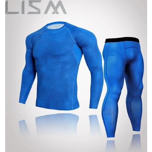 Camouflage Tracksuit Men Rashgarda MMA Long Sleevets T-Shirt Mens Compression Suit Fitness Shirt Thermal Underwear Slim Joggers