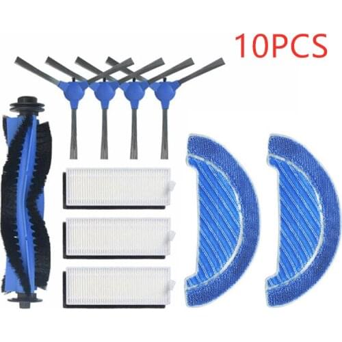 10pcs Vacuum Cleaner Filters Main Brush Kit For Cecotec Conga 1090 1790 Robotic Vacuum Cleaner Repair Sweeper accessories