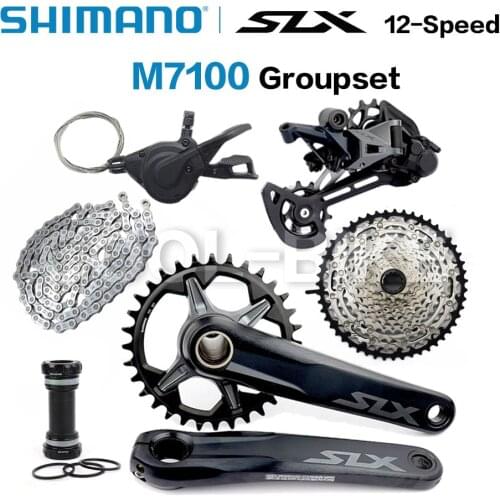 SHIMANO SLX M7100 Groupset 1x12 speed 32T 34T 170 175mm Crankset Mountain Bike Groupset 12 S 10-51T m7100 Rear Derailleur