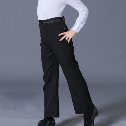 Promotion Men Jazz/Latin Dance trousers Pants Black Mens Ballroom Dance Pants Dance Wear