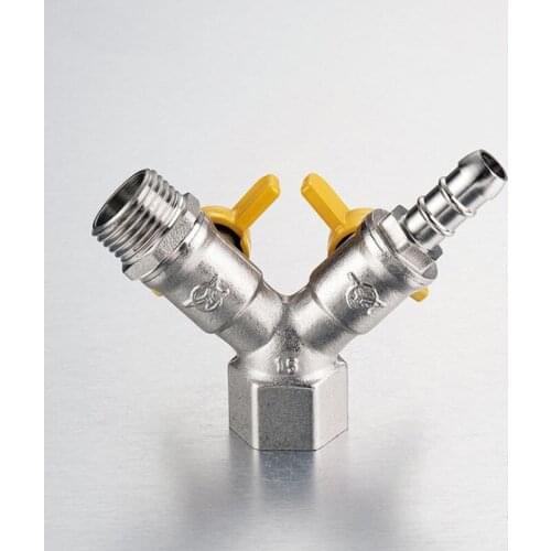 Manufacturer Double connection single nozzle single external wire gas valve Brass claw valve gas nozzle manufacturers