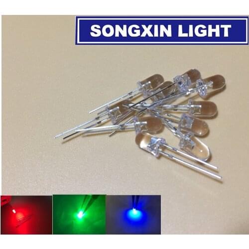 1000pcs RGB LED Diodes Fast Slow Flash Blink 3mm 5mm 8mm 10mm Diodo Light-Emitting-Diode Rainbow MultiColor Red/Green/Blue 2Pins