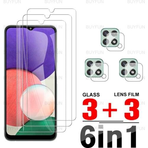 6in1 Camera Lens Film For Samsung Galaxy A22 5G 6.6inch HD Front Tempered Glass screen protector for galaxy a22 galaxi a 22 22a