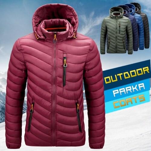 Winter windbreaker coat mens down cotton coat coat jacket coat mens 2021 new warm and windproof zipper puffer jacket