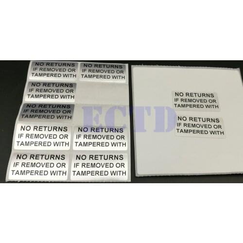 2000pcs Warranty Sticker No Return If Removed Or Tempered With 1.57" x 0.79" ( 40 x 20mm ) Security Seal Tamper Proof Stickers