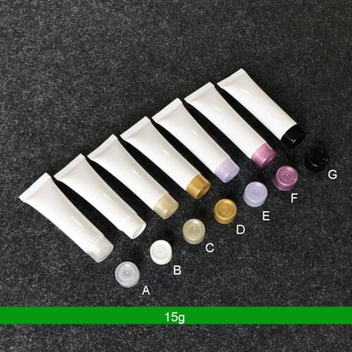300pcs 15g 15ml Plastic Soft Tube Empty Cosmetic Packaging Eyeshadow Eyeliner Eye Serum Cream Tubes Sample Medicine Containers