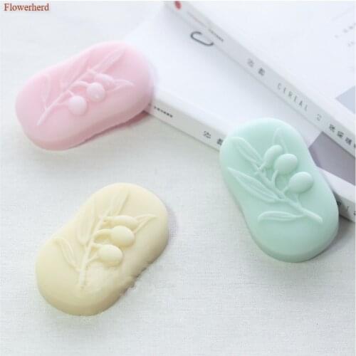 4-hole Creative Olive Branch DIY Handmade Soap Silicone Mold Soap Making Supplies Baby Soap Mold Chocolate Mold Cake Decors