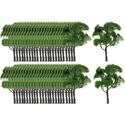 50Pcs Green Landscape Mini Model Tree for Train Street Scenery Dioramas 1/75