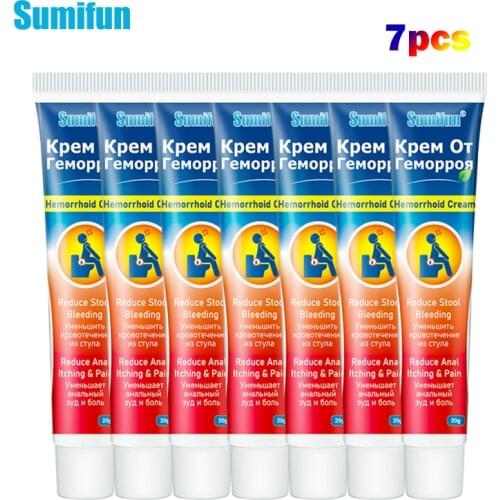 7Pcs Hemorrhoids Cream With 7 Tubes Chinese Medicine Extract Ointment Internal External Anal Fissure Anus Shedding Pain Relief