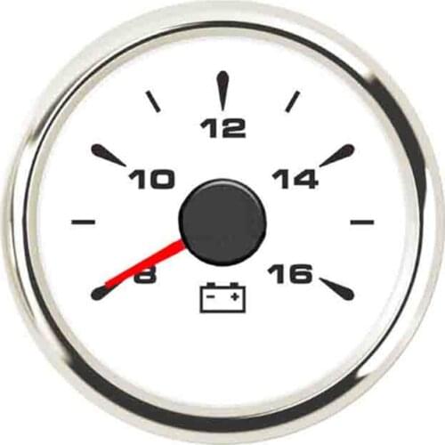 8~16V Voltmeter Gauge 52mm Volt Meter Instrument Stainless Steel Bezel Waterproof Voltage Meter With 7 Colors Backlight 9~ 32V