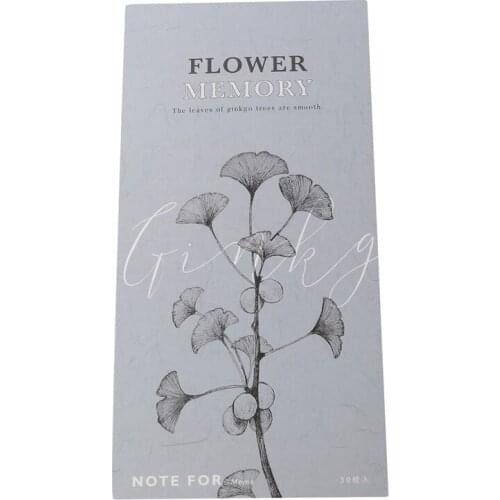 Simple School Office Stationery Signature Book Retro Flower Ginkgo Memo Pad Word Pocket Books Planner List Agenda Notepad