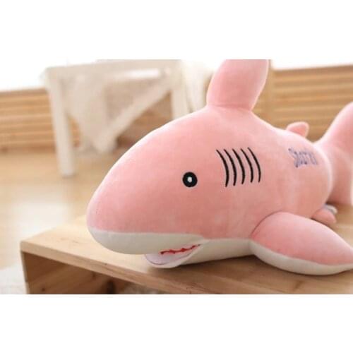 Big new plush pink shark toy soft shark pillow doll gift about 85cm 2576
