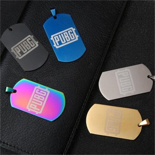 Game PUBG Necklace Cosplay Costumes Badge Stainless Steel Pendant Dog Tag Necklace color Metal Artware Gift