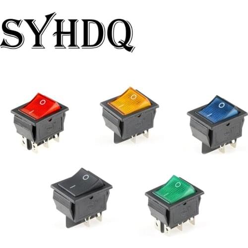KCD4-2-position 4-pin/6-pin rocker switch, electrical equipment with illuminated ignition switch, switch cap 16A 250VAC / 20A 12