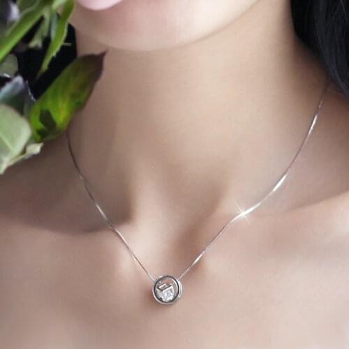 Korean Silver Color Cube Box Necklaces For Women Wedding Long Choker Statement Necklaces Collares Colar