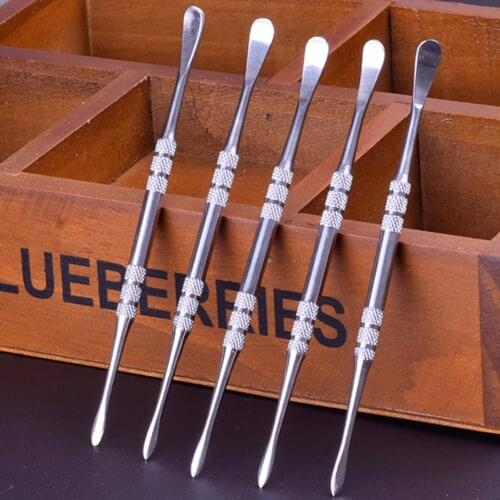 10Pcs Metal Cleaning Spoon 120mm Length Tobacco Pipe Cleaner Smoke Paste Smoking Grinder Kitchen Cigarette Accessories