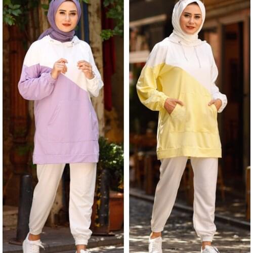 Muslim women sportswear casual sportswear formuslim women, sport clothing, hijab Double Muslim Set Pullover and Pants Trousers