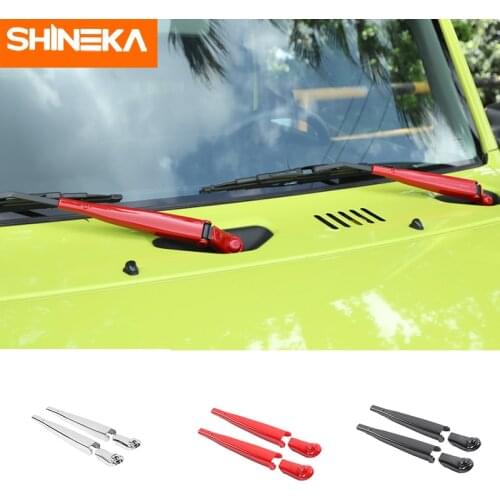 SHINEKA Car Stickers for Suzuki Jimny 2019+ Car ABS Windshield Wiper Blade Arms Trim Decorative Cover for Jimny 2019-2020