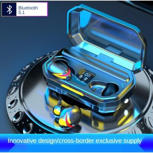 Cross-border new hot M15 wireless Bluetooth 5.1 waterproof sweatproof LED display private model TWS touch ears