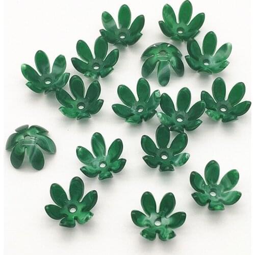 New Arrival! 17x10mm 200pcs Green Color Petal Interval Beads Charm for Necklace Earrings DIY Parts,Jewelry Findings & Components
