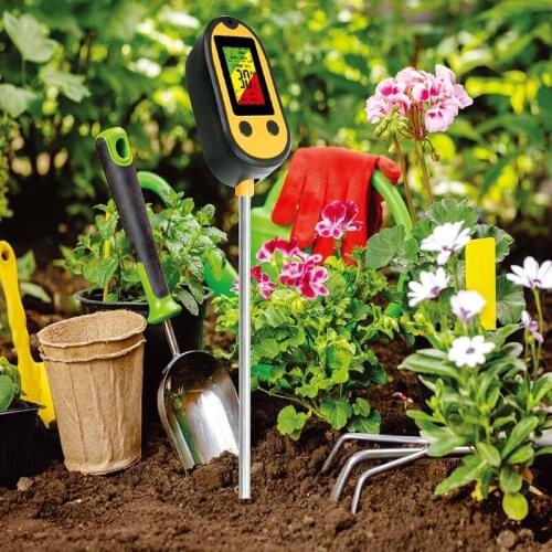 Soil pH Tester, 6 in 1 PH Light Moisture Acidity Tester Soil Tester Moisture Meter Plant Soil Tester Kit for Flowers