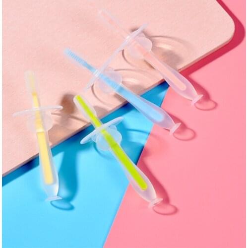 Dental Oral Care Tooth Brush Tool Safe Kids Soft Silicone Training Toothbrush Newborn Children Baby Tooth Brush Baby Items