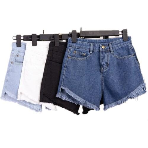Summer Womens Short European and American BF Female Denim Shorts for Women Jeans Hot Sexy High Waist Shorts 4 Colors