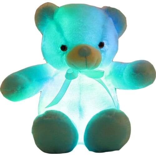 30-75CM Luminous Creative Light Up LED Teddy Bear Stuffed Animal Plush Toy Colorful Glowing Teddy Bear Christmas Gift for Kid