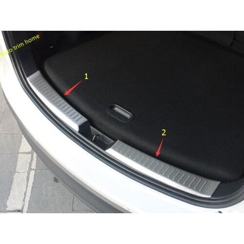 Lapetus Rear Trunk Bumper Sill Plate Protector Plate Trunk Guard Cover Trim More Protection Fit For Mazda CX5 CX-5 2013 - 2016