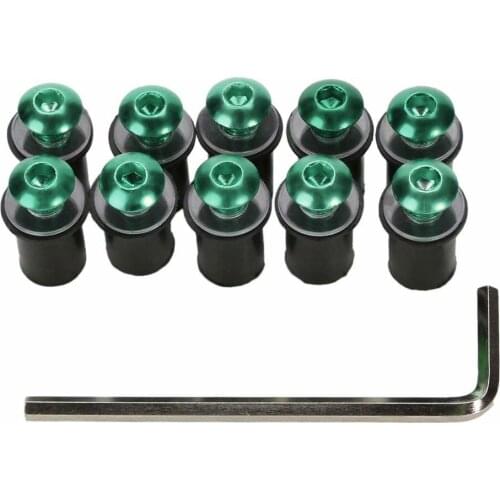 Green M5 18mm Windscreen Bolt Screws Windshield screw bolts Kit common fits for Ducati for Yamaha for Kawasaki for Honda