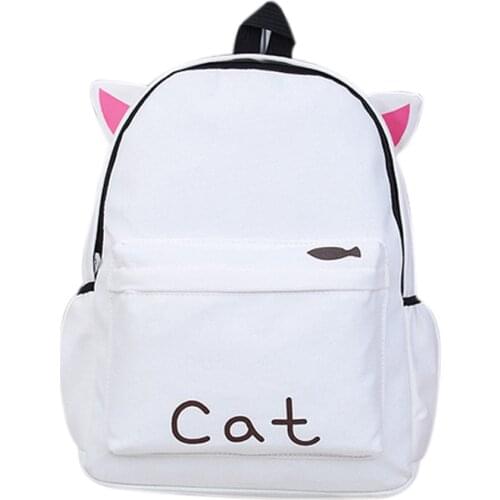 Women Harajuku style Long Ears Rabbit Cute Cat Brown Bear backpack Student School Bag Travel Backpack New