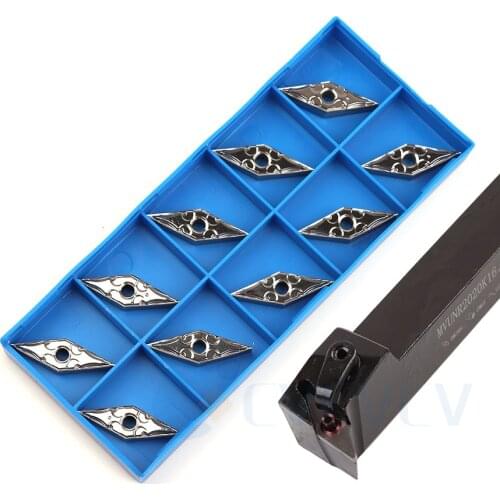 1pc MVUNR2020K16 MVUNR2525M16 MVUNL External Turning Tool Holder + 10pcs VNMG Wear-Resistant CNC lathe Carbide Inserts Tools Set
