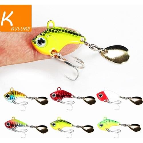 1Pcs Rotating Metal VIB vibration Bait Spinner Spoon Fishing Lures 6g 10g 20g Jigs Trout Winter Fishing Hard Baits Tackle Pesca