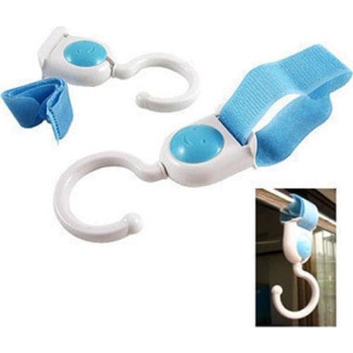 2pcs/Lot Baby Stroller Hooks Blue Smile Style High Quality Magic Tipe Hook