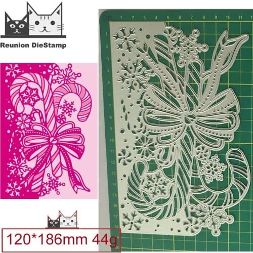 2021 New Cut Die Christmas Candy Cane Lace Metal Cutting Dies DIY Scrapbooking Steel Craft Die Cut Embossing Paper Cards