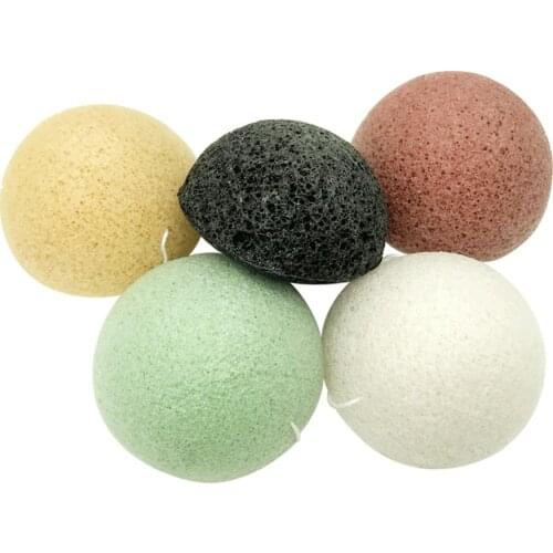 5Pcs Face Cleaning Konjac Sponge Cosmetic Puff Face Cleaning Sponge Facial Cleanser Face Washing Flutter Face Cleaning Tools