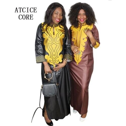 African design dress soft material embroidry design dress long dress without scarf LA018