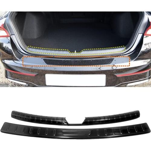Car Accessories for Kia K5 Optima 2020 2021 Stainless Steel Inner & Outer Rear Bumper Protector Guard Plate Trim 2pcs