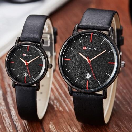 Simple Date Display Creative Lover Watch Women Men Quartz Watch Female Male Clock Fashion Watches Leather Belt Relgio De Casal