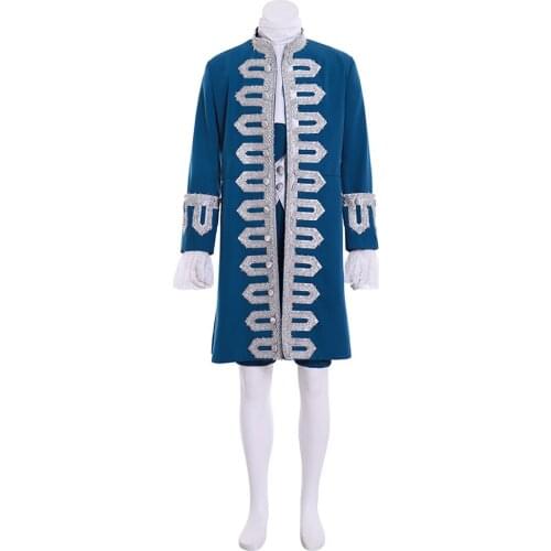 Cosplaydiy 18th British Prince Court Blue Suit Victorian Colonial Renaissance Costume Marie Rococo Aristocrat Suit L320