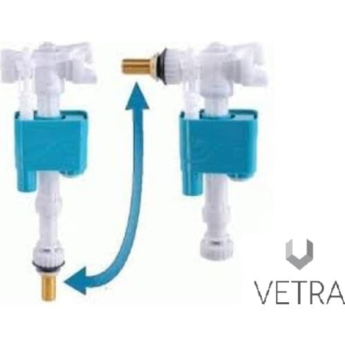 DUAL flush valve inlet side water or lower adjustable height integrated buoy VETRA