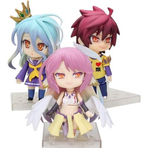NO GAME NO LIFE Q version 653# 652 794 Jibril Sora Action Figure PVC New Collection Shiro figurines toys gift T30