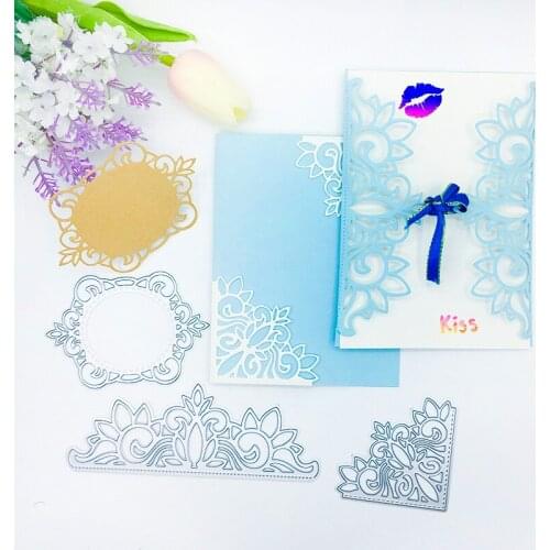 Julyarts 3Pcs Lace Flower Metal Cutting Dies 2019 Stencil for DIY Scrapbooking Stamp Embossing Cards Making Crafts Dies Stitch