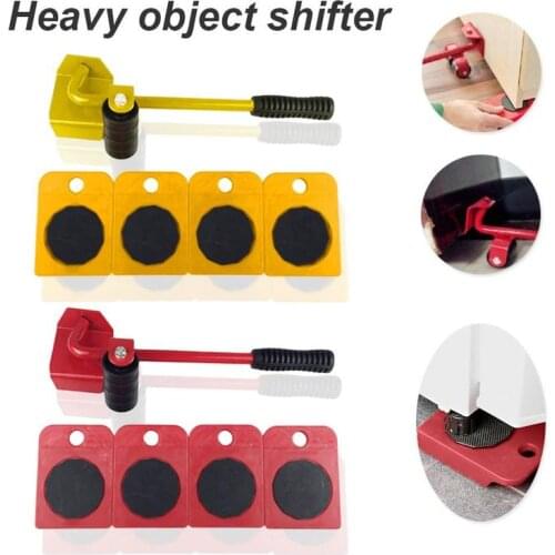 Furniture Mover set Heavy Duty Furniture Lifter Sliders Kit Transport Tool 4 Move Roller 1 Wheel Bar for Moving Furniture Helper