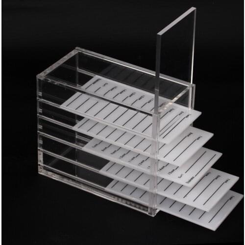 5 Layer Eyelash Extension Storage Box Acrylic Lash Holder Pallet For Individual Volume Lash Extension Display Stand Makeup Tools