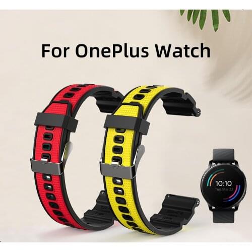 SIKAI Soft Silicone 22mm Universal Strap For OnePlus One Plus Watch Smart Watch Band Bracelet Smart watch Accessories