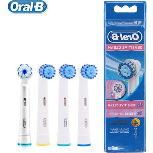Oral B Electric Toothbrush Heads Soft Bristle EB17+ EB60 Brush Heads Replacement Deep Clean Removal Stains Oral-b 4Pcs/Pack